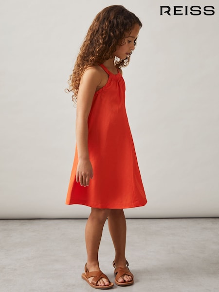 Reiss Red Erika Whipstitch Sleeveless Midi Dress (AP6331) | kr1 524