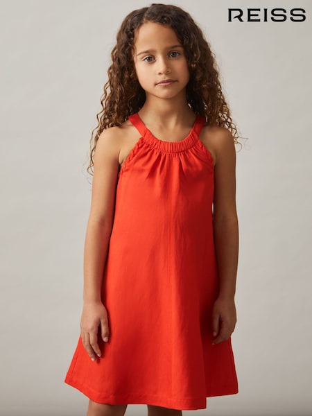 Reiss Red Erika Whipstitch Sleeveless Midi Dress (AP6335) | kr1 403