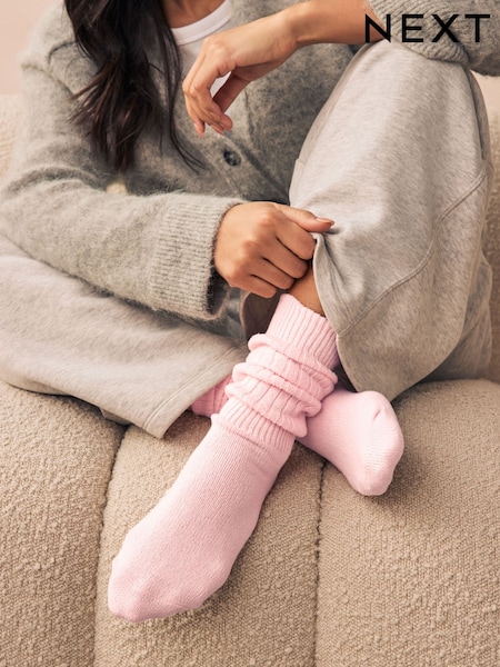 ורוד - Slouchy Longline Length Ankle Socks 1 Pack (AP6506) | ‏27‏₪