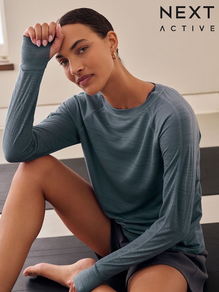 Slate Grey Active Lightweight Long Sleeve Sports Top (AP6541) | R$ 185