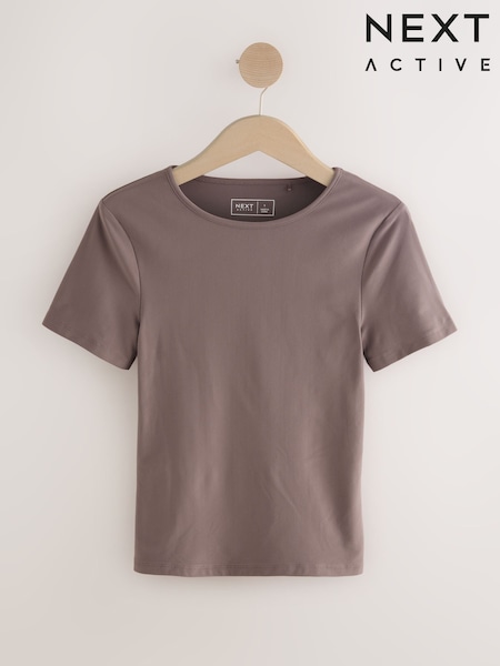Mink Brown Active Ultimate Short Sleeve Sports Top (AP6561) | €29