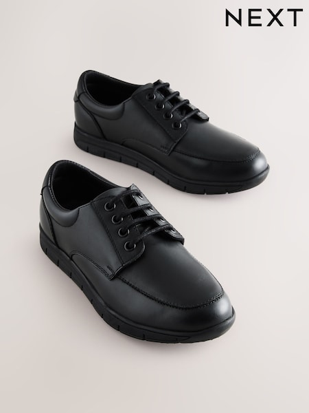 Schwarz - Smart Leather Lace Up School Shoes (AP6611) | 45 € - 57 €