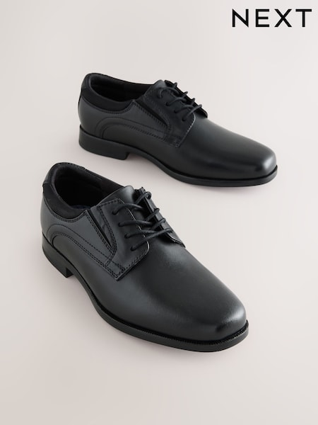 Negru - Leather Lace Up Derby School Shoes (AP6613) | 238 LEI - 298 LEI