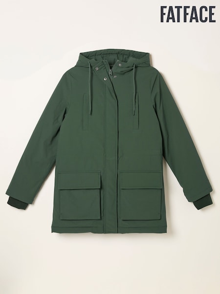 FatFace Brea Green Quilted Coat (AP6795) | AED786