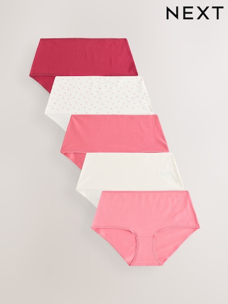 Berry Pink Midi Rich Knickers 5 Pack (AP6912) | €11