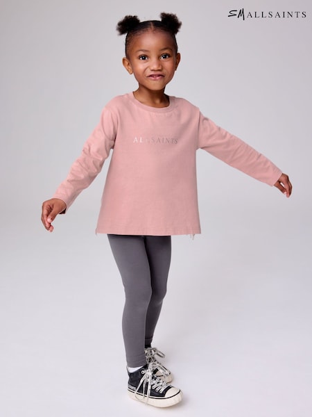 smALLSAINTS Mid Pink Younger Lace Back T-Shirt and Leggings Set (AP6971) | €43 - €45