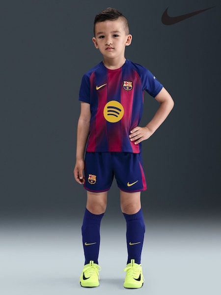 Nike Blue FC Barcelona 2025/26 Little Kids Stadium Home Kit (AP6983) | €73