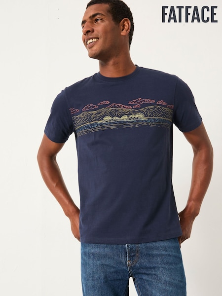 FatFace Navy Alfresco Graphic T-Shirt (AP6994) | €36.50