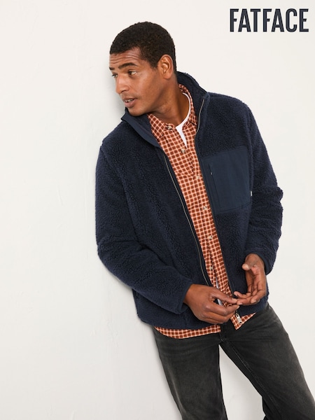 FatFace Navy Plain Fleece Zip Through (AP7005) | €92