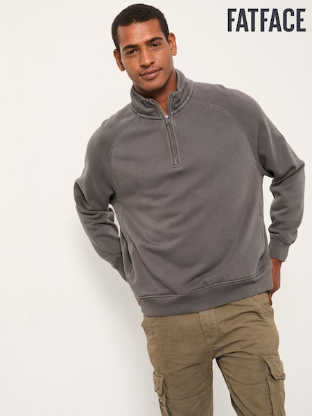 FatFace Brooke Grey Half Neck Sweat Top (AP7033) | 272 QAR