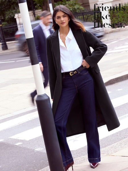 Friends Like These Tailored Maxi Length Single Button Coat (AP7142) | R$ 780
