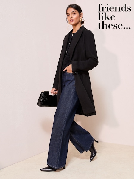 Friends Like These Black Tailored Single Button Coat (AP7161) | €83