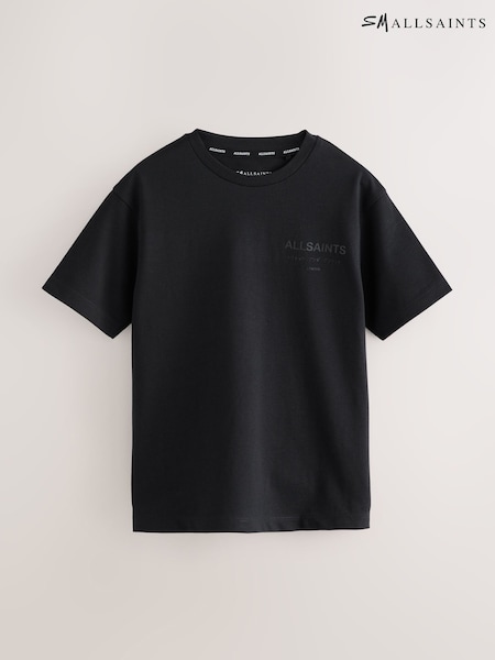smALLSAINTS Black/Sequin Oversized Girls Underground Crew T-Shirt (AP7294) | € 29 - € 34
