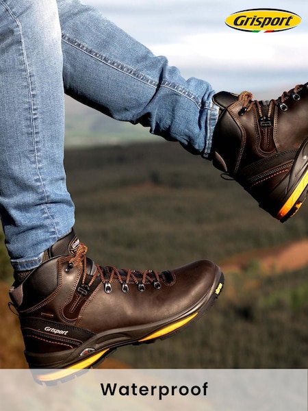 Grisport Mens Saracen Waterproof and Breathable Hiking Brown Boots (AP7385) | AZN 301