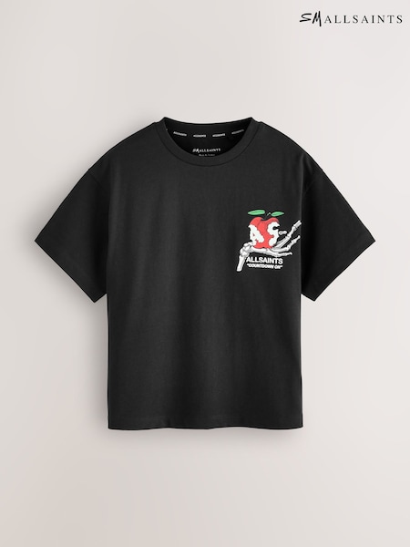 smALLSAINTS Black/Tempter Boys Oversized Graphic Crew T-Shirt (AP7427) | 109 QAR - 129 QAR