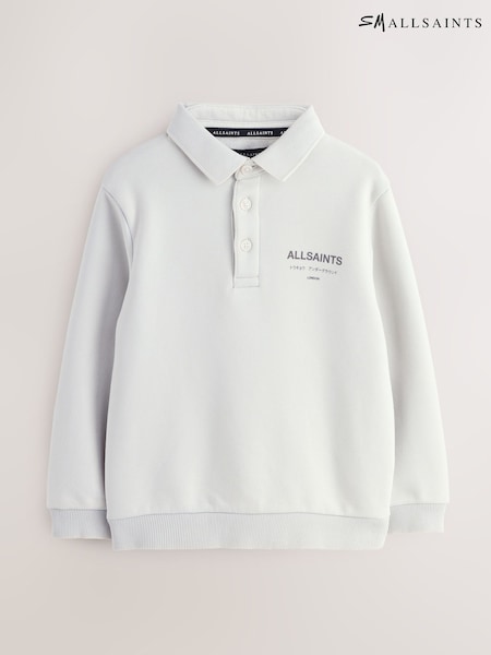 smALLSAINTS Light Grey Underground Oversized Sweat Polo Shirt (AP7440) | €42 - €48