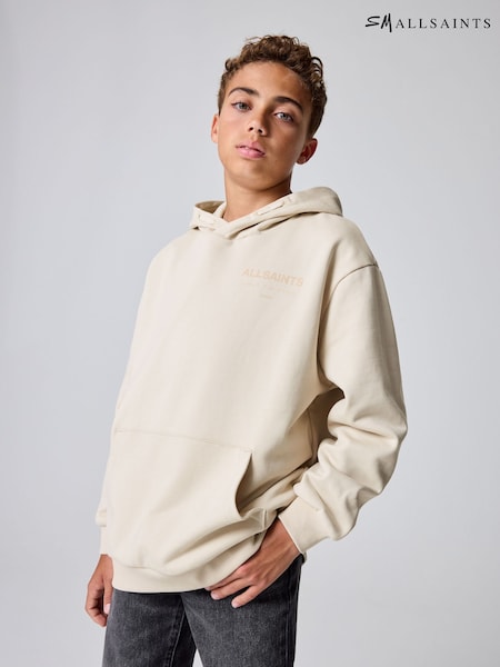 smALLSAINTS Beige Oversized Underground Pullover Hoodie (AP7441) | 173 QAR - 193 QAR