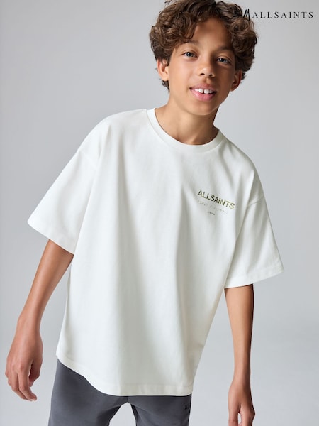 smALLSAINTS White/Camo Oversized Underground Crew Cotton T-Shirt (AP7448) | € 34 - € 41