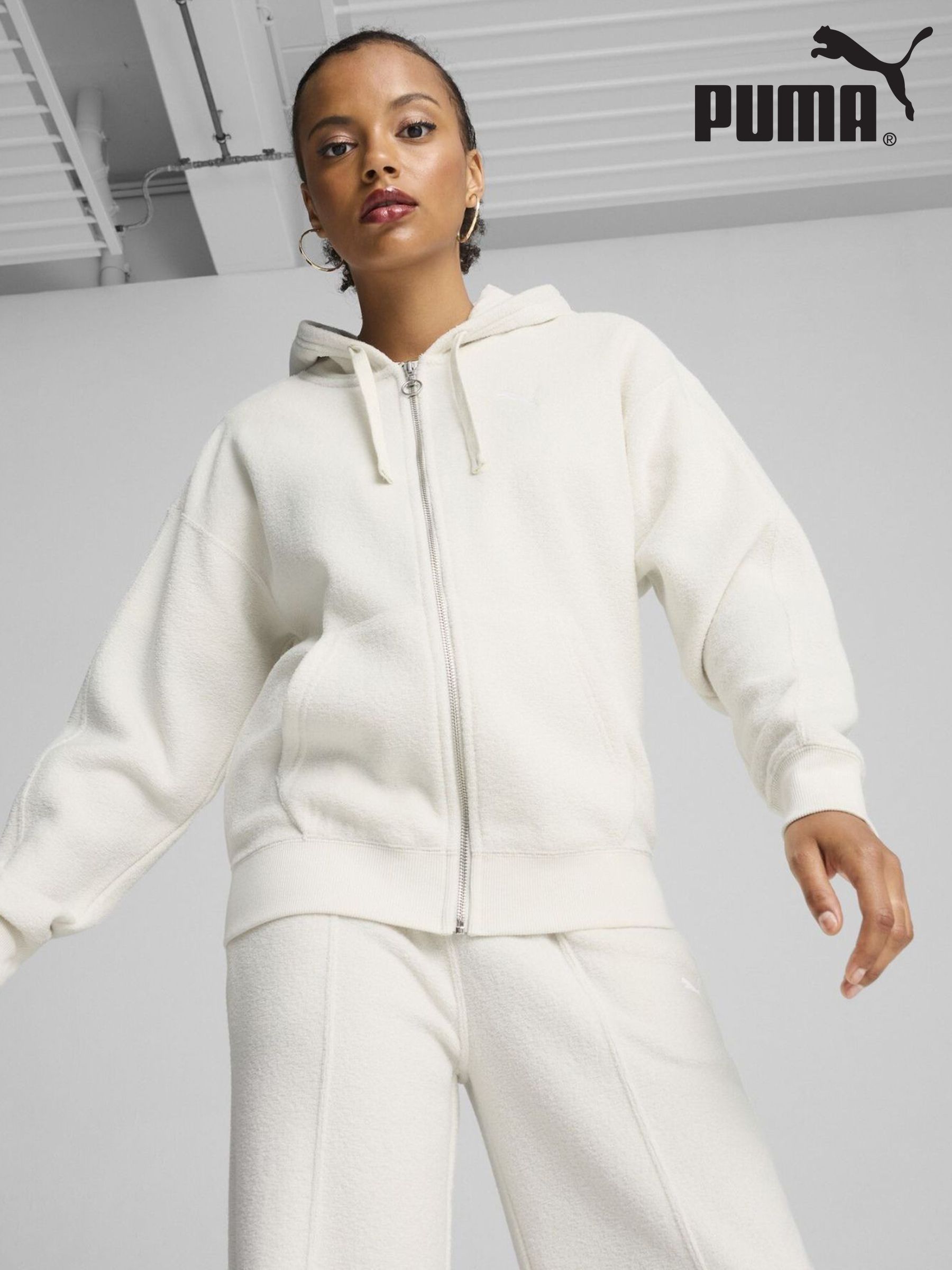 Women's Hoodies Puma Cream Hooded Casual | Next Oman