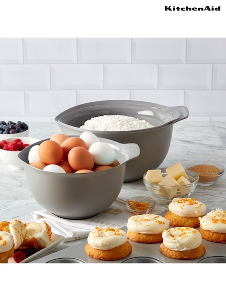 Kitchen Aid Grey Nesting Mixing Bowls Set 3 Piece (AP7557) | €39