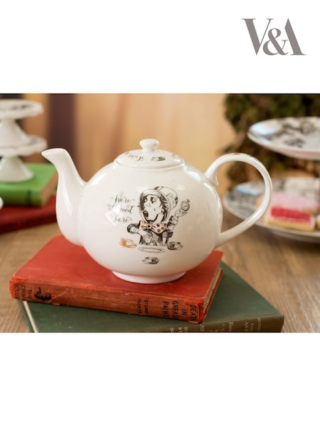 V&A Large Alice in Wonderland China Teapot (AP7577) | R$ 485