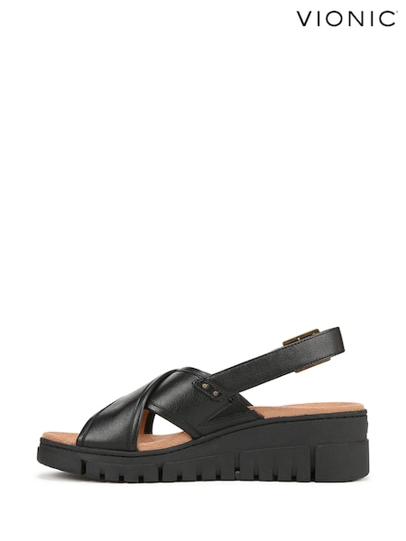 Negru - cu baretă pe gleznă Sandale cu croi standard Vionic Uptown Sonoma (AP7671) | 1,005 LEI