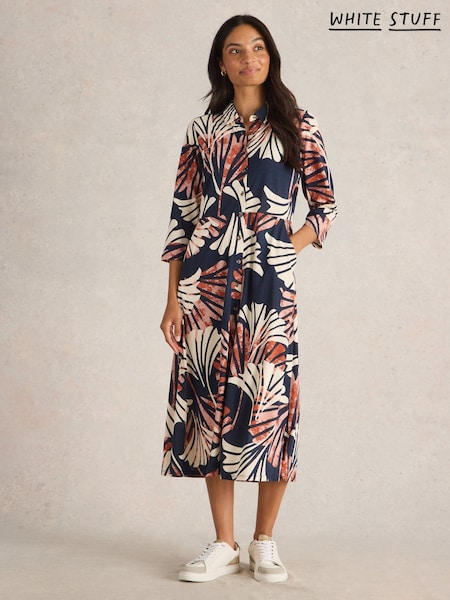 White Stuff Blue Rua Jersey Shirt Dress (AP7690) | €93
