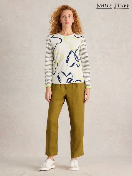 White Stuff Natural Clara Long Sleeve T-Shirt (AP7693) | 101 QAR