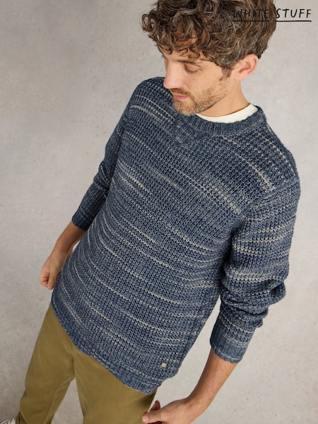 White Stuff Blue Combe Spacedye Jumper (AP7706) | R$ 640