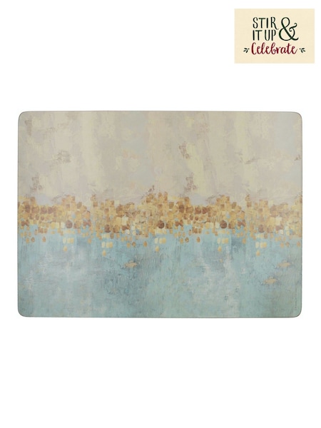 Creative Tops Set of 4 Blue Large Cork Backed Placemats with Art Print (AP7733) | €39
