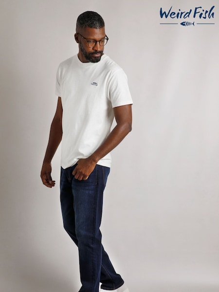 Weird Fish Blue Edward Straight Comfort Stretch Denim Jeans (AP7765) | R$ 545