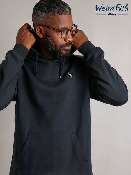 Weird Fish Blue Hugo  Branded Premium Popover Hoodie (AP7774) | R$ 640
