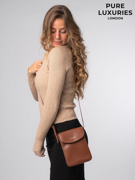 Maro - Pure Luxuries London 'Lyra' Leather Cross-Body Phone Bag (AP7831) | 290 LEI