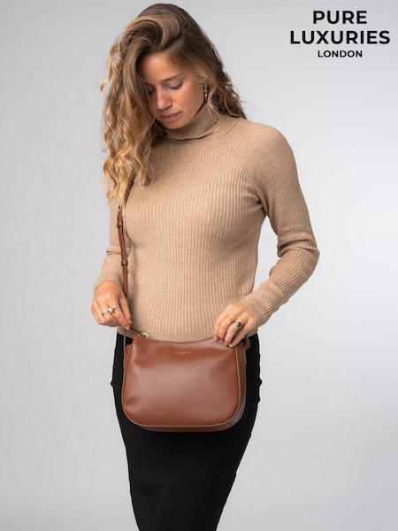 Braun - Pure Luxuries London Ashley Leather Crossbody Bag (AP7832) | 76 €