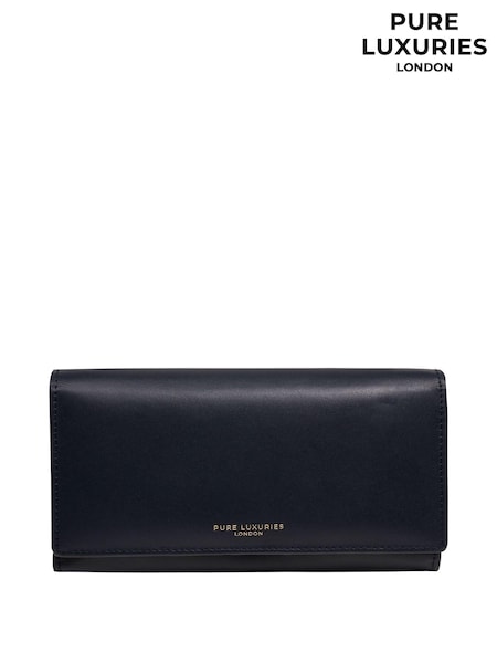 Pure Luxuries London 'Lola' Leather Bi-Fold Blue Purse (AP7834) | €42