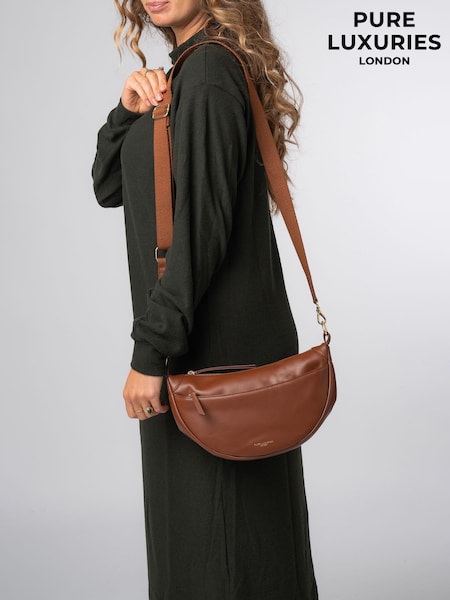 Pure Luxuries London 'Heidi' Leather Crescent Cross-Body Bag (AP7845) | 2,944 UAH