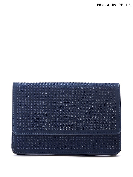 Blau - Moda In Pelle Christiie Glitz Clutch Bag With Chain (AP7864) | 92 €
