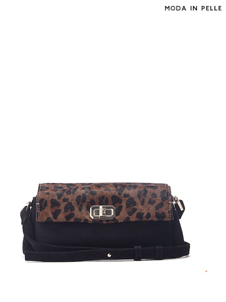 Moda In Pelle Animal Leopard Print Britney Fold Over Bag (AP7867) | €101