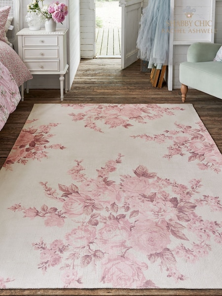 Shabby Chic by Rachel Ashwell® Pink Rose Blossom Rug (AP7875) | €81 - €382