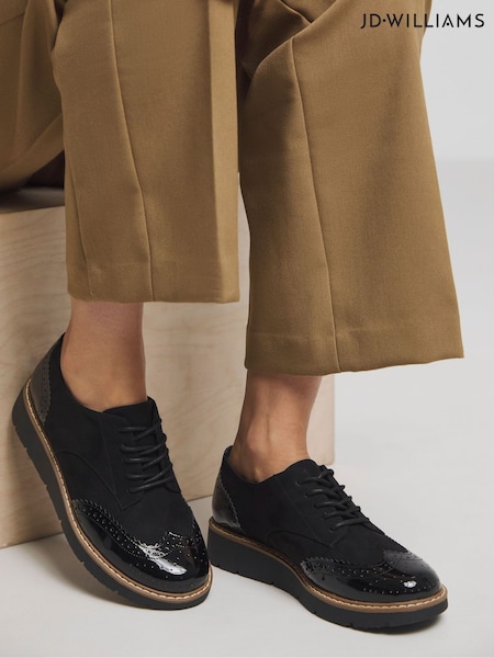 JD Williams Low Wedge Lace Up Front Shoes In Wide Fit (AP7876) | € 50
