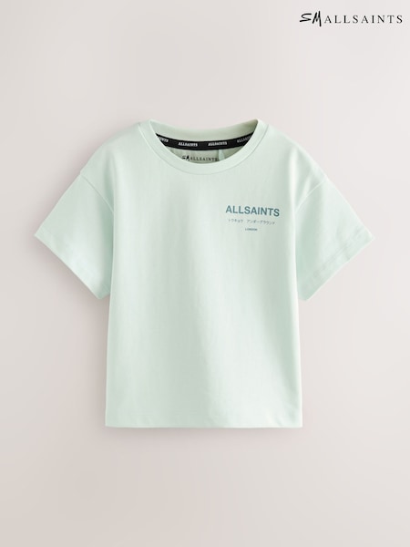 smALLSAINTS Mint Green Younger Boys Oversized Underground Crew T-Shirt (AP7918) | €25 - €28