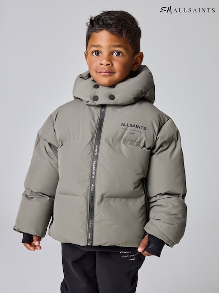 smALLSAINTS Khaki Green Underground Short Padded Younger Coat (AP7936) | AED320 - AED332
