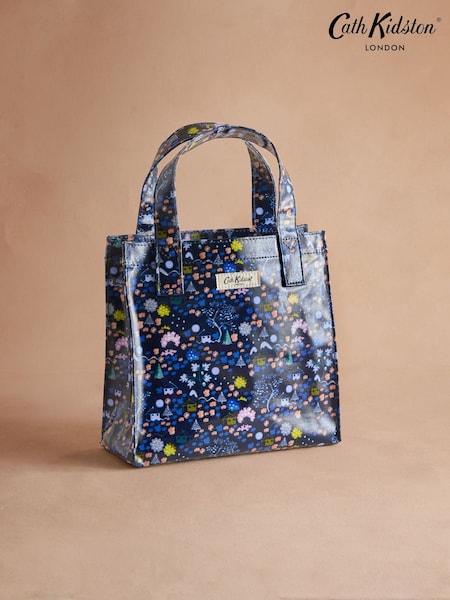 Cath Kidston Navy Tiny Town Small Coated Book Bag (AP8028) | AED116
