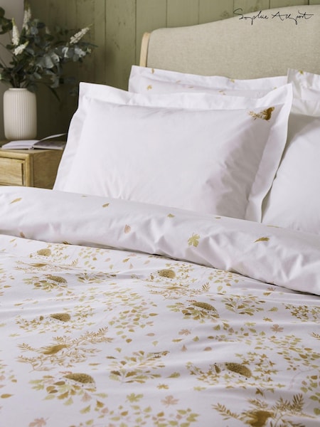 Sophie Allport Set of 2 Off White 100% Cotton Woodland Friends Pillowcases (AP8181) | ₪126