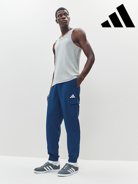 adidas Blue Small Essentials Logo Cargo Joggers (AP8215) | €48