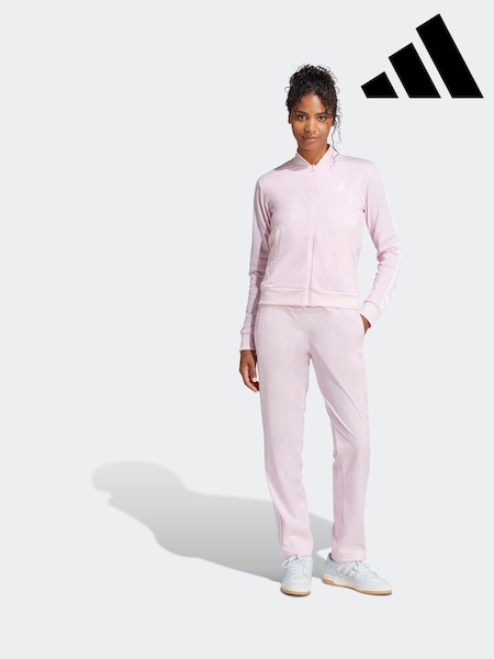 adidas Pink Essentials 3-Stripes Tracksuit (AP8241) | R$ 545