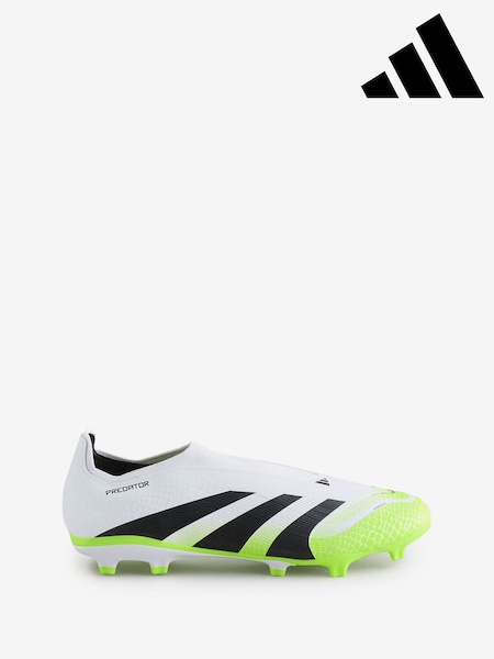 adidas White/Lemon Adult Predator League Laceless Firm/Multi Ground Boots (AP8334) | €122