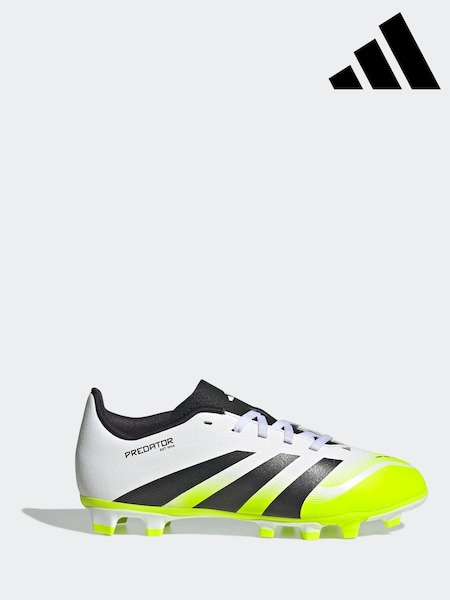 adidas White/Lemon Kids Predator Club Firm/Multi-Ground Boots (AP8391) | R$ 345