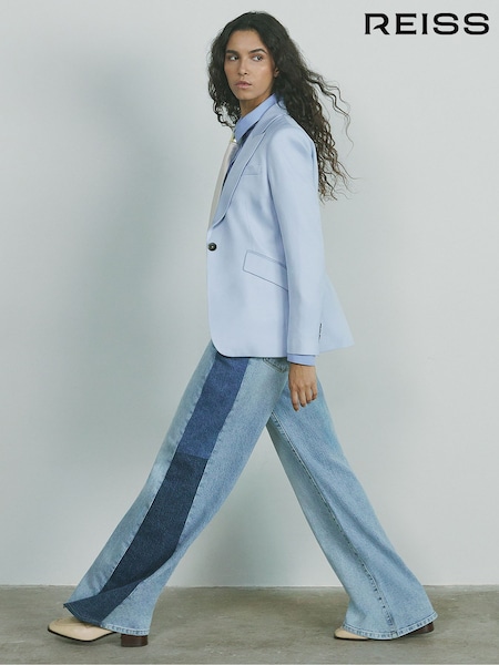 Reiss Briar Wide Leg Contrast Panel Jeans (AP8497) | ‏1,298‏₪