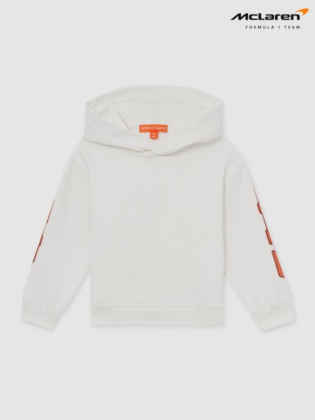 Reiss White Zak 13-14 yrs McLaren F1 Team Cotton Logo Hoodie Unisex Fit (AP8503) | AED346